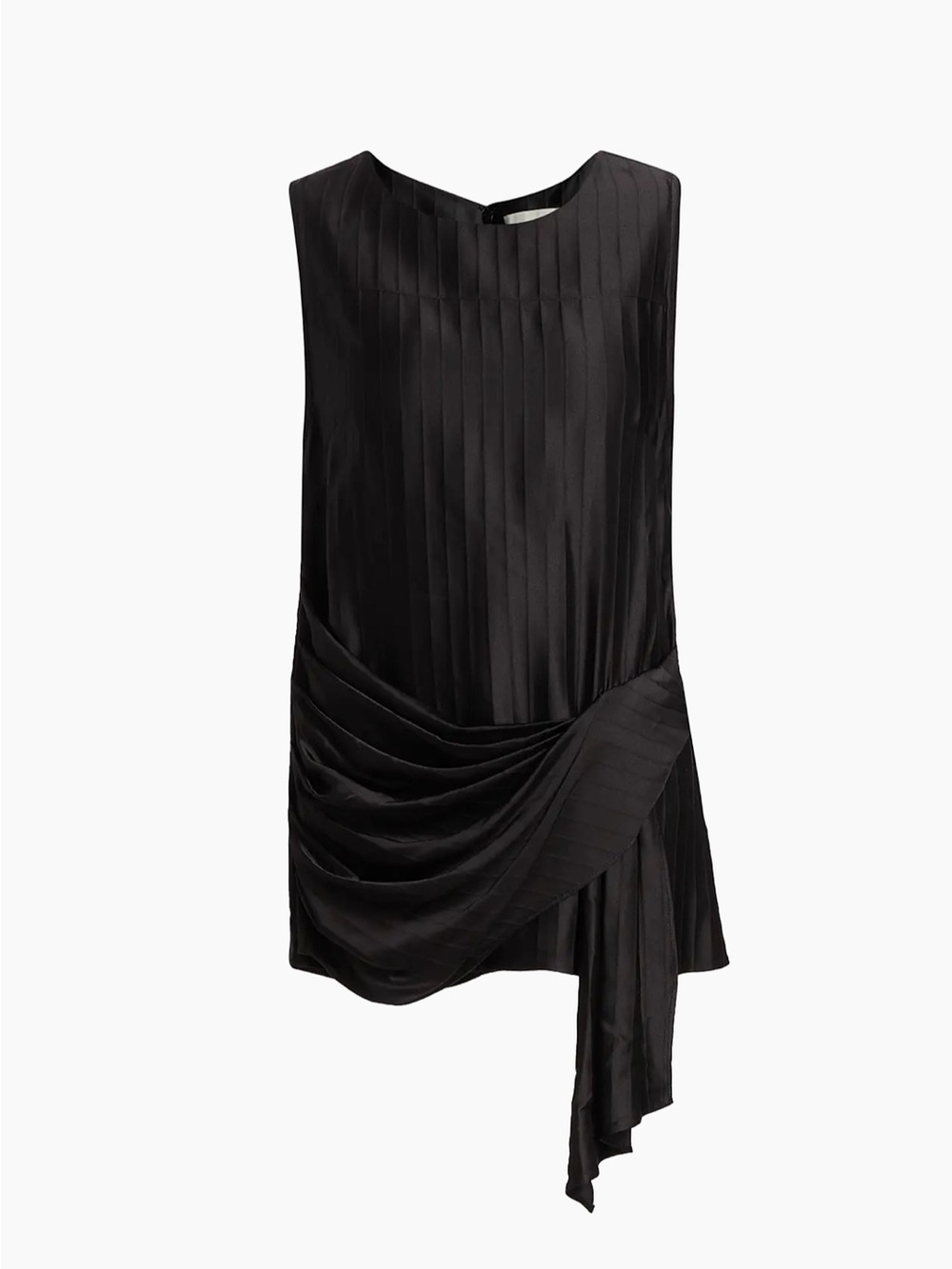 Loulou De Saison / Loulou Studio Black Draped Fonda Top, Size Medium